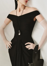 Goryelle Off Shoulder Ruch Maxi Dress