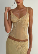 Coralis Embroidered Sequin Top And Ruffled Skirt Two-piece Set