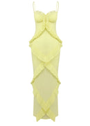 Valique Ruffle Detail Bustier Maxi Dress