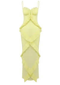 Valique Ruffle Detail Bustier Maxi Dress