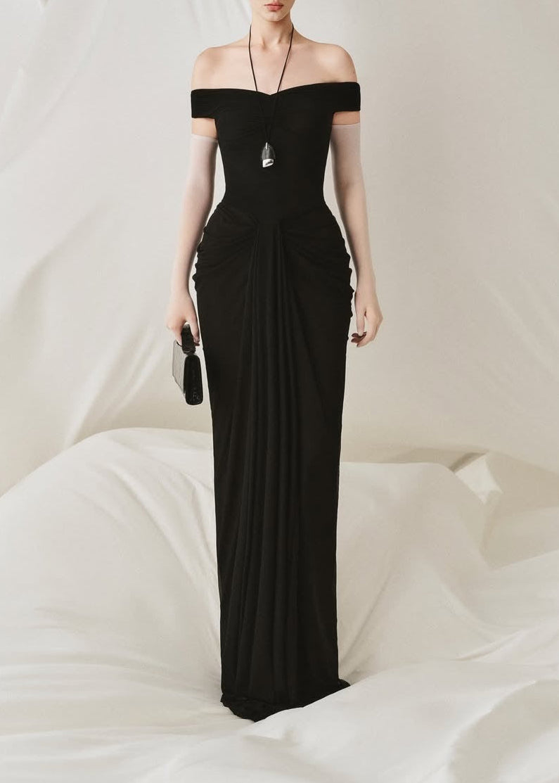 Goryelle Off Shoulder Ruch Maxi Dress