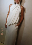 Genia Sleeveless Halter Neck Set