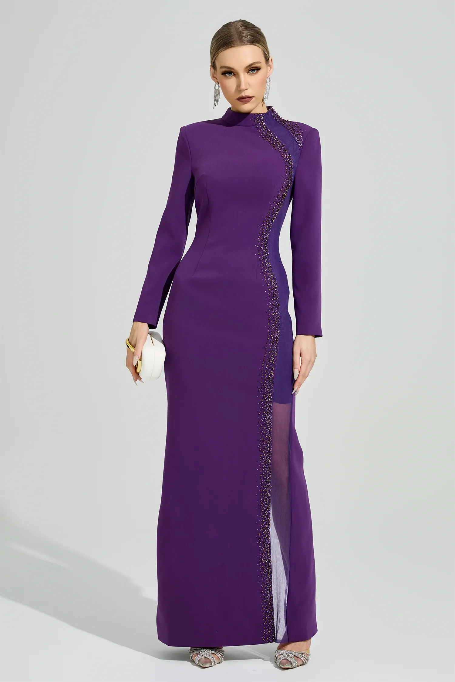 Durexon Purple Diamond Maxi Dress