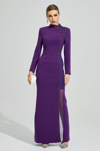 Durexon Purple Diamond Maxi Dress