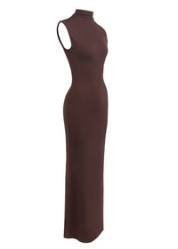 Wensor Backless Maxi Dress In Brown
