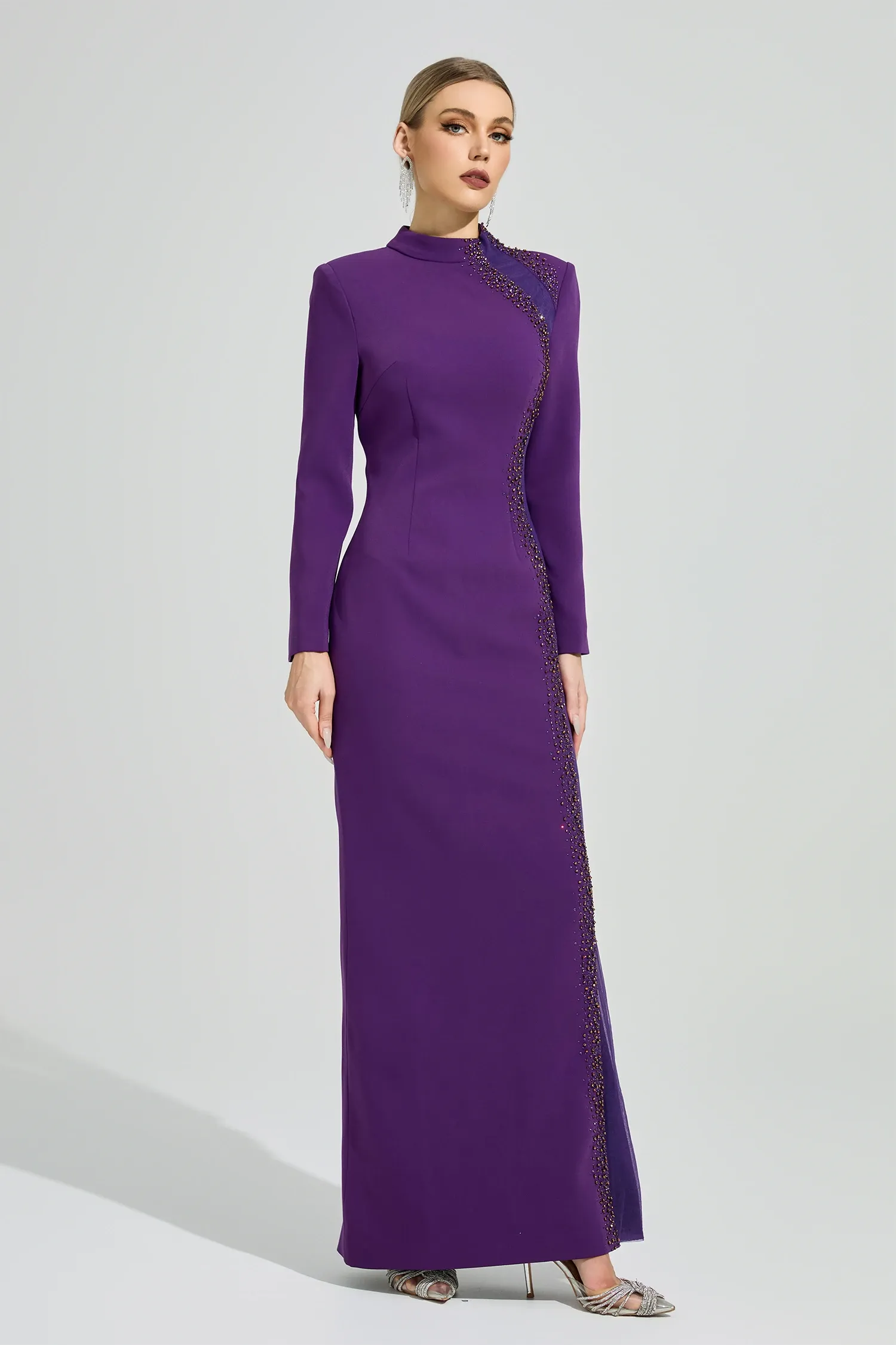 Durexon Purple Diamond Maxi Dress