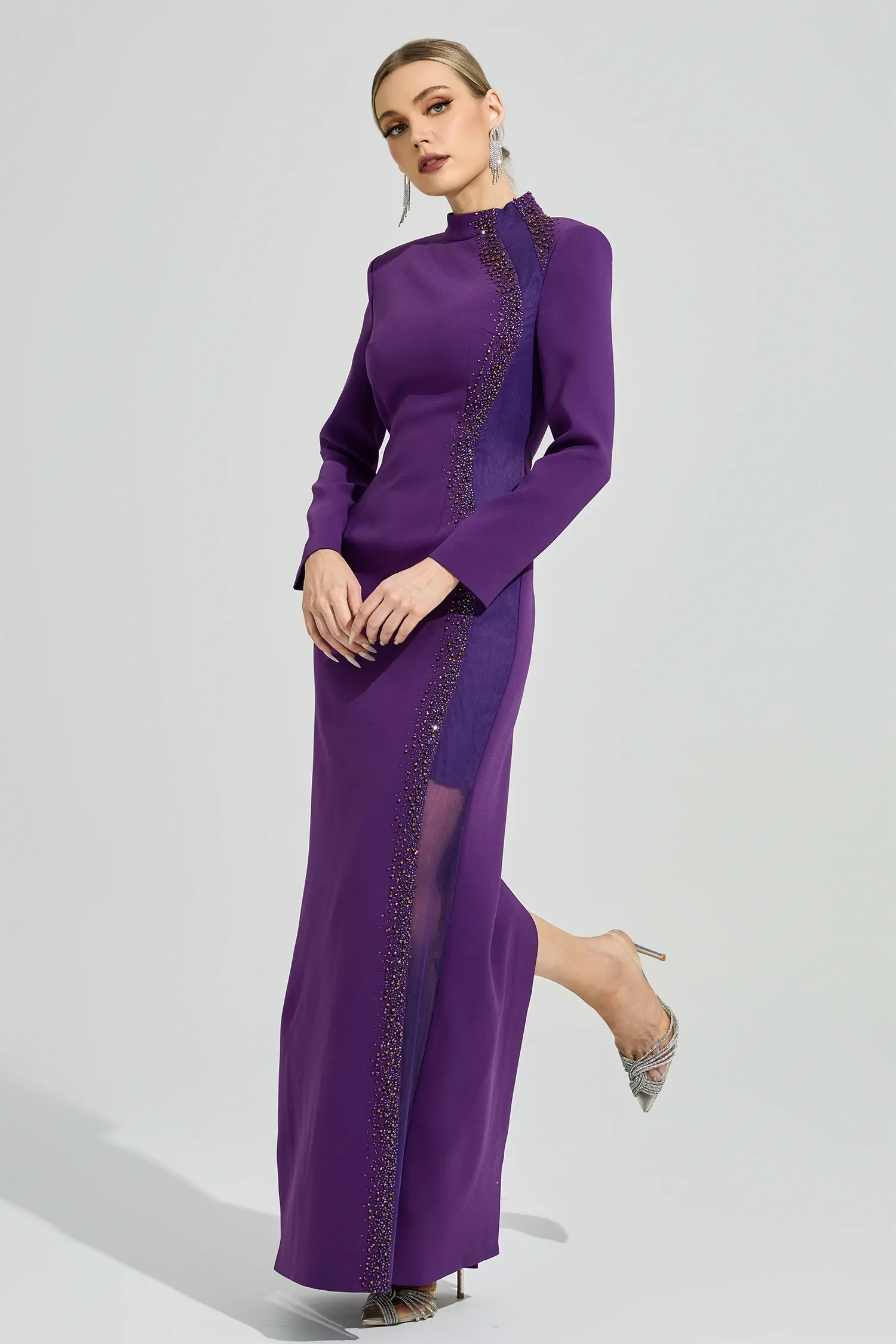 Durexon Purple Diamond Maxi Dress