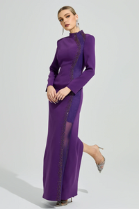 Durexon Purple Diamond Maxi Dress