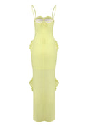 Valique Ruffle Detail Bustier Maxi Dress
