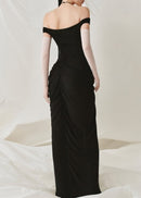 Goryelle Off Shoulder Ruch Maxi Dress