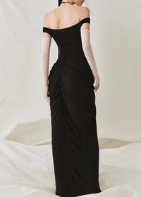Goryelle Off Shoulder Ruch Maxi Dress