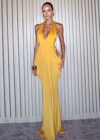Suvactix Halter-Neck Maxi Dress