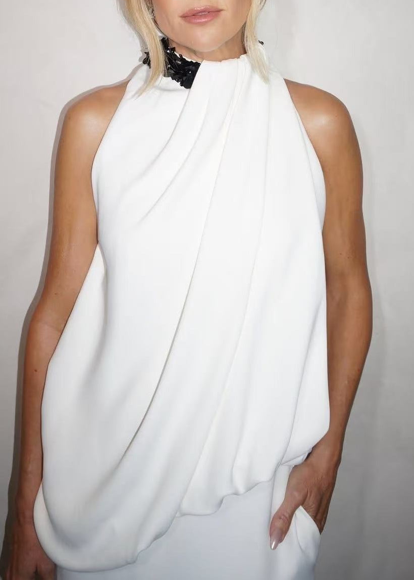 Genia Sleeveless Halter Neck Set