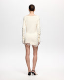 Yurek Lace-Panel Knit Mini Dress