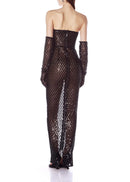 Brinova Black Maxi Dress with Bow Detail