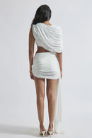 Batyah Draped Two-Piece Set In White
