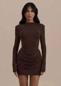 Vorlen Ruched Bodycon Mini Dress