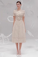Ulysse Floral Embroidered Openwork Midi Dress