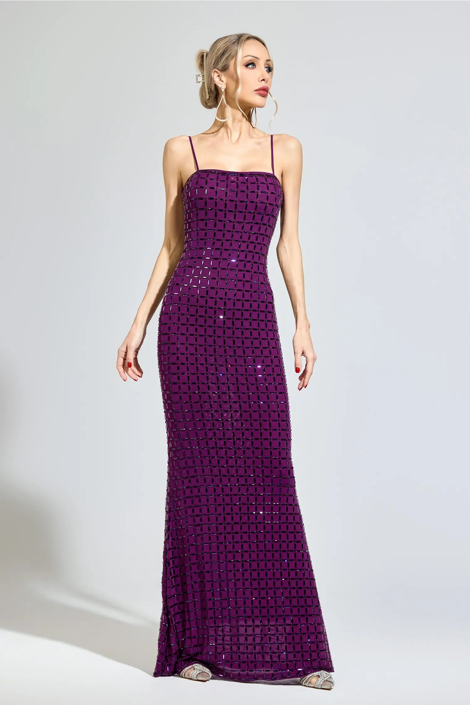 Revionx Purple Diamond Bodycon Dress