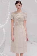 Ulysse Floral Embroidered Openwork Midi Dress