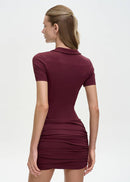 Zavelyn Bodysuit In Burgundy