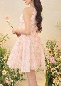 Celsor Fluffy Floral Mini Dress