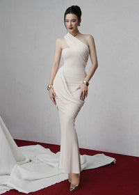 Sovrin One Shoulder Draped Maxi Dress