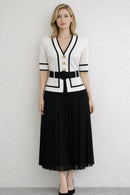Soryx Short Sleeve Pleated Midi Dress