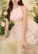 Celsor Fluffy Floral Mini Dress