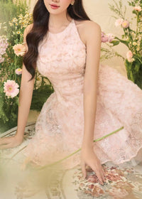Celsor Fluffy Floral Mini Dress