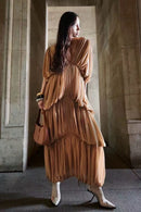Eltarek V Neck Draped Maxi Dress