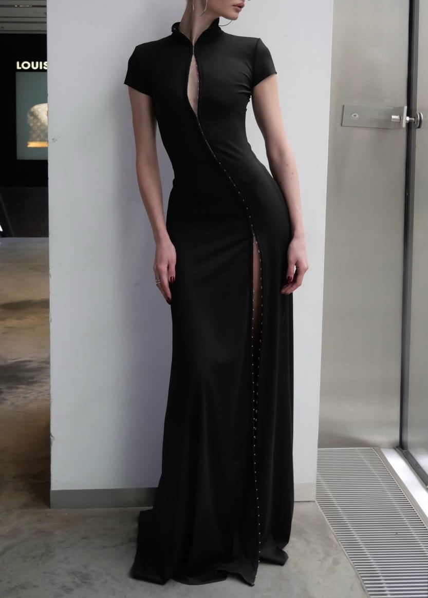Thalvex Short Sleeve Maxi Dress