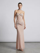 Xirelli Rhinestone-Embellished Mesh Bow Maxi Dress