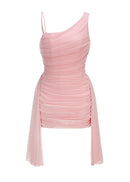 Bromek Rose Fitted Mini Dress With Draping