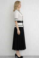 Soryx Short Sleeve Pleated Midi Dress