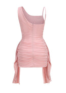 Bromek Rose Fitted Mini Dress With Draping