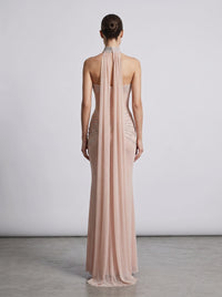 Xirelli Rhinestone-Embellished Mesh Bow Maxi Dress