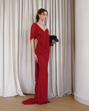 Neskio One-Shoulder Open-Back Maxi Dress