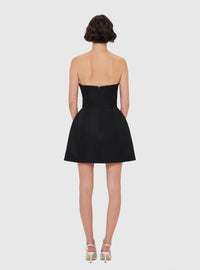 Eloise Black Off-Shoulder Sequin Floral Embroidered Mini Dress