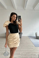Fairfax Strapless Pearl Sequin Bustier Maxi Dress In Nude
