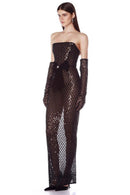 Brinova Black Maxi Dress with Bow Detail