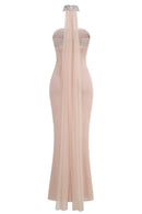 Xirelli Rhinestone-Embellished Mesh Bow Maxi Dress