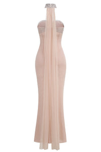 Xirelli Rhinestone-Embellished Mesh Bow Maxi Dress