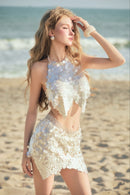 Delvara Sequin Top & Mini Skirt Two-Piece Set
