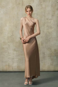 Vevionx One Shoulder Maxi Dress