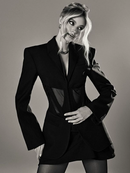 Flavio V-Neck Corset Jacket In Black