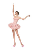 Lizzie Strapless Floral-Print Corset Mini Dress In Pink