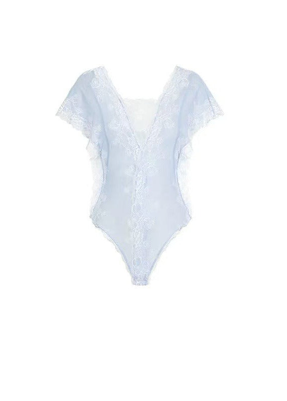 Noven Cowl Neck Lace Bodysuit