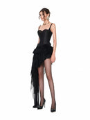 Ovelrik Lace Top and Asymmetrical Tulle Skirt Set