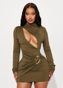 Astaroth Cutout Ruched Mini Dress